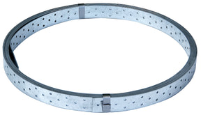 Rispenband 40 mm x 10 m sendzimirverzinkt – Stärke 2,0 mm, Lochung Ø 5 mm, CE nach EN 14545, 1 Stück
