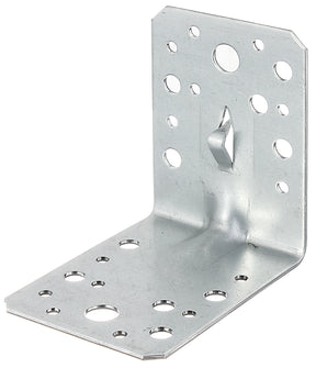 Winkelverbinder mit Sicke und Fixierkralle zum Einschlagen 90 x 90 x 65 mm sendzimirverzinkt, 1 Stück