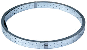 Rispenband 40 mm x 50 m sendzimirverzinkt – Stärke 1,50 mm, Lochung Ø 5 mm, CE nach EN 14545, 1 Stück