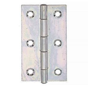 Scharnier schmal 82 x 45 mm sendzimirverzinkt – mit vernietetem Edelstahlstift, 1,20 mm stark, 1 Stück