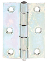 Scharnier/VA-Stift lose galvanisch gelb verzinkt.63x45x1,5 mm