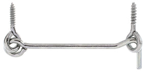 Sturmhaken mit Ösen 100 mm verzinkt dickschichtpassiviert – Haken Ø 4 mm, zum Einschrauben, 1 Stück