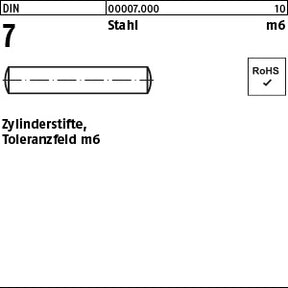 DIN 7 Stahl - Zylinderstifte