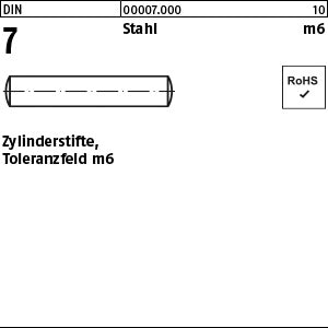 DIN 7 Stahl - Zylinderstifte