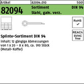 DIN 94 Sortiment Splinte Stahl galvanisch verzinkt - Sortimente Splinte (Sortiment)