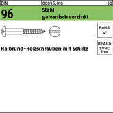 DIN 96 Stahl galvanisch verzinkt - Holzschrauben