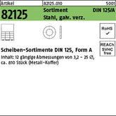 DIN 125 Sortiment Scheiben Stahl galvanisch verzinkt - Sortimente Scheiben (Sortiment)