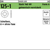 DIN 125 Stahl HV A 3, 2 galvanisch vernickelt - Scheiben