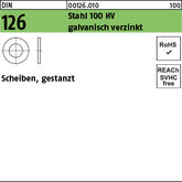 DIN 126 Stahl galvanisch verzinkt - Scheiben