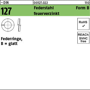 DIN 127 Federstahl B 6 feuerverzinkt - Federringe