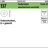 DIN 137 Federstahl B 3 mechanisch verzinkt mech Zn - Federscheiben