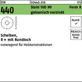 DIN 440 Stahl R 5, 5 galvanisch verzinkt - Scheiben