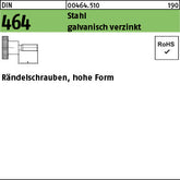 DIN 464 Stahl galvanisch verzinkt - Rändelschrauben