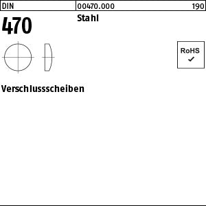 DIN 470 Stahl - Verschlußscheiben