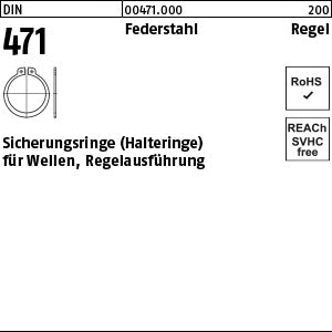 DIN 471 Federstahl - Sicherungsringe