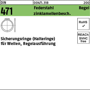 DIN 471 Federstahl Zinklamellenbeschichtung Zinklamelle - Sicherungsringe