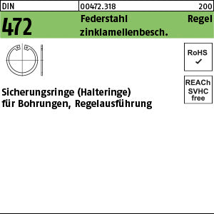 DIN 472 Federstahl Zinklamellenbeschichtung Zinklamelle - Sicherungsringe