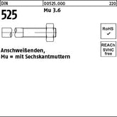 DIN 525 Mutter 4.6 / 40 - Anschweißenden