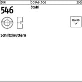 DIN 546 Stahl - Schlitzmuttern