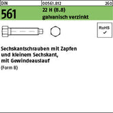 DIN 561 22H / 8.8 BM galvanisch verzinkt A2F - Sechskantschrauben