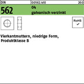 DIN 562 04 galvanisch verzinkt - Vierkantmuttern