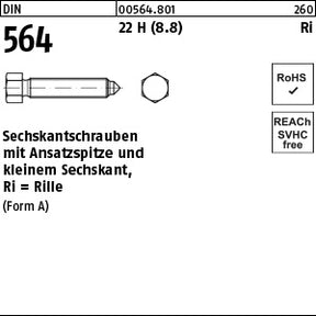 DIN 564 22H / 8.8 AM - Sechskantschrauben