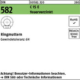 DIN 582 C15E feuerverzinkt - Ringmuttern