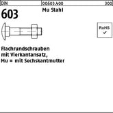 DIN 603 Mutter - Flachrundschrauben