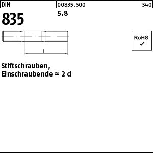 DIN 835 5.8 - Stiftschrauben