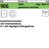DIN 906 Stahl R 1/8 galvanisch verzinkt - Verschlußschrauben