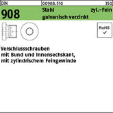 DIN 908 Stahl galvanisch verzinkt (Zylindergewinde) - Verschlußschrauben [000]