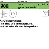 DIN 908 Stahl G 1/8 A galvanisch verzinkt - Verschlußschrauben