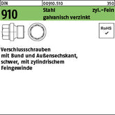 DIN 910 Stahl galvanisch verzinkt (Zylindergewinde) - Verschlussschrauben