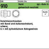 DIN 910 Stahl G 1/8 A galvanisch verzinkt - Verschlussschrauben