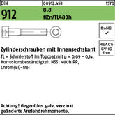 DIN 912 8.8 Zinklamelle - Zylinderschrauben