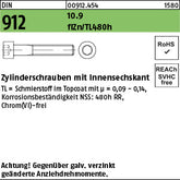 DIN 912 10.9 Zinklamelle - Zylinderschrauben
