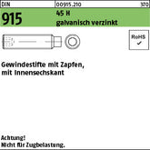 DIN 915 45 H galvanisch verzinkt - Gewindestifte