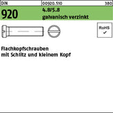 DIN 920 4.8/5.8 galvanisch verzinkt - Flakoschr. mit Schlitz