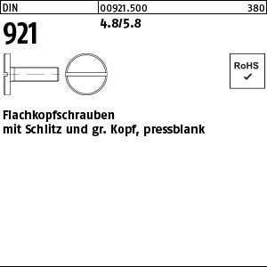 DIN 921 4.8/5.8 - Flachkopfschrauben
