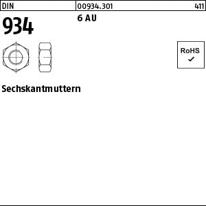 DIN 934 6 AU - Sechskantmuttern