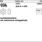 DIN 934 6 / 8 -LH - Sechskantmuttern