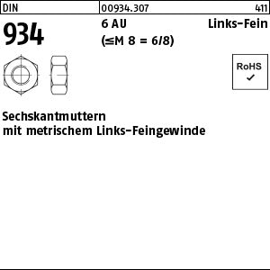 DIN 934 6 / 8 -LH - Sechskantmuttern [070]