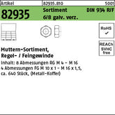 DIN 934 8 Sortiment Mutter. galvanisch verzinkt RG - M16 FG M10x1 - M16x1, 5 - Sortimente Muttern (Sortiment)