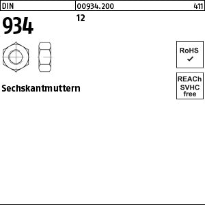 DIN 934 12 - Sechskantmuttern