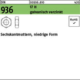 DIN 936 17 H galvanisch verzinkt - Sechskantmuttern