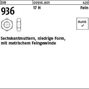 DIN 936 17 H - Sechskantmuttern [050]