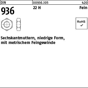 DIN 936 22 H - Sechskantmuttern [550]
