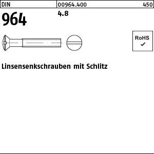 DIN 964 4.8 - Linsen-Senkschrauben
