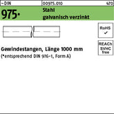 DIN 975 Stahl galvanisch verzinkt - Gewindestangen - Länge 1,00 m