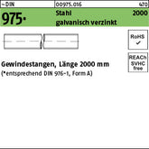 DIN 975 Stahl galvanisch verzinkt - Gewindestangen [060] - Länge 1,60 m